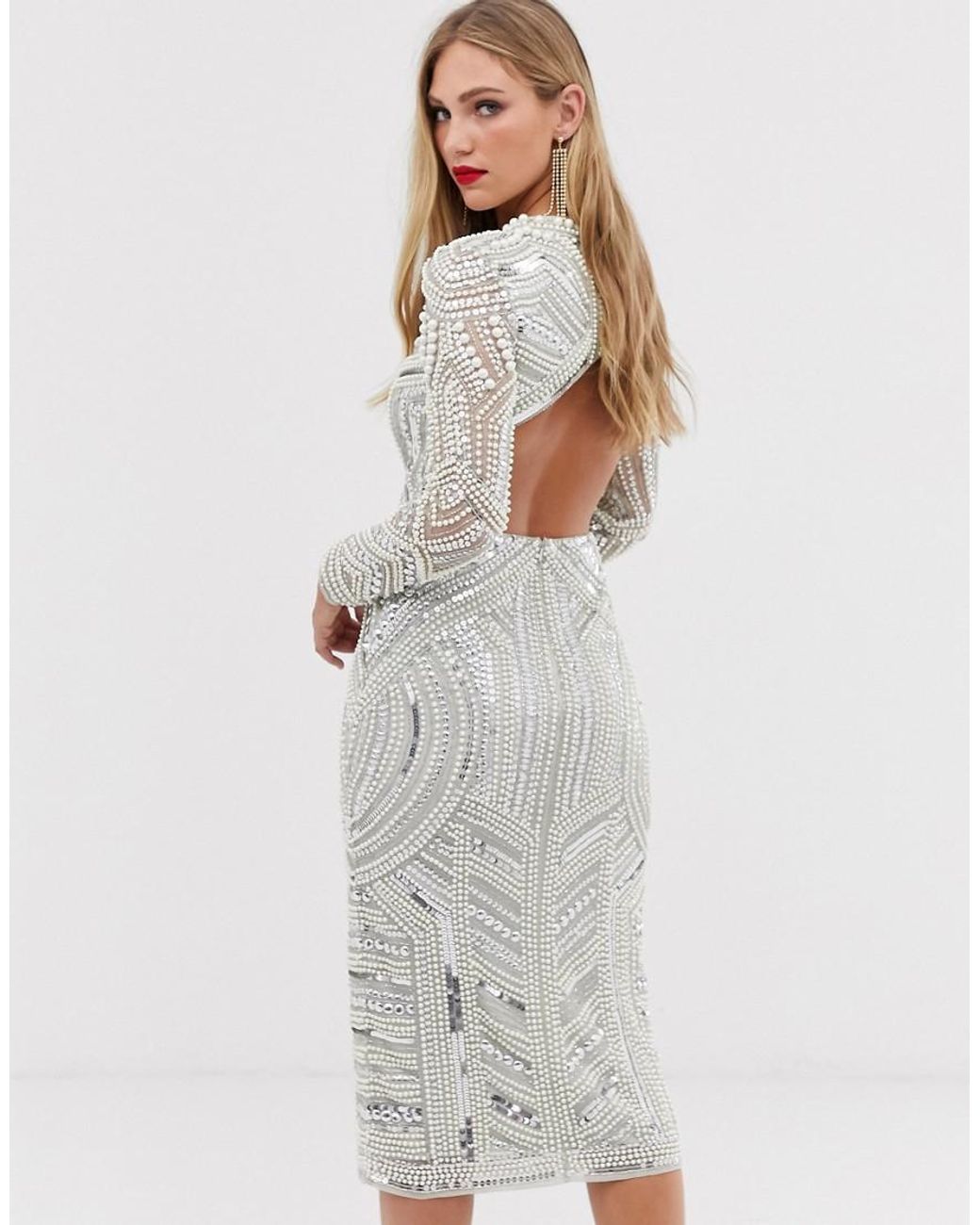 black short dress bodycon Rent ASOS DESIGN Long Sleeve Midi Dress With Cup Detail In Chocolate main image 0