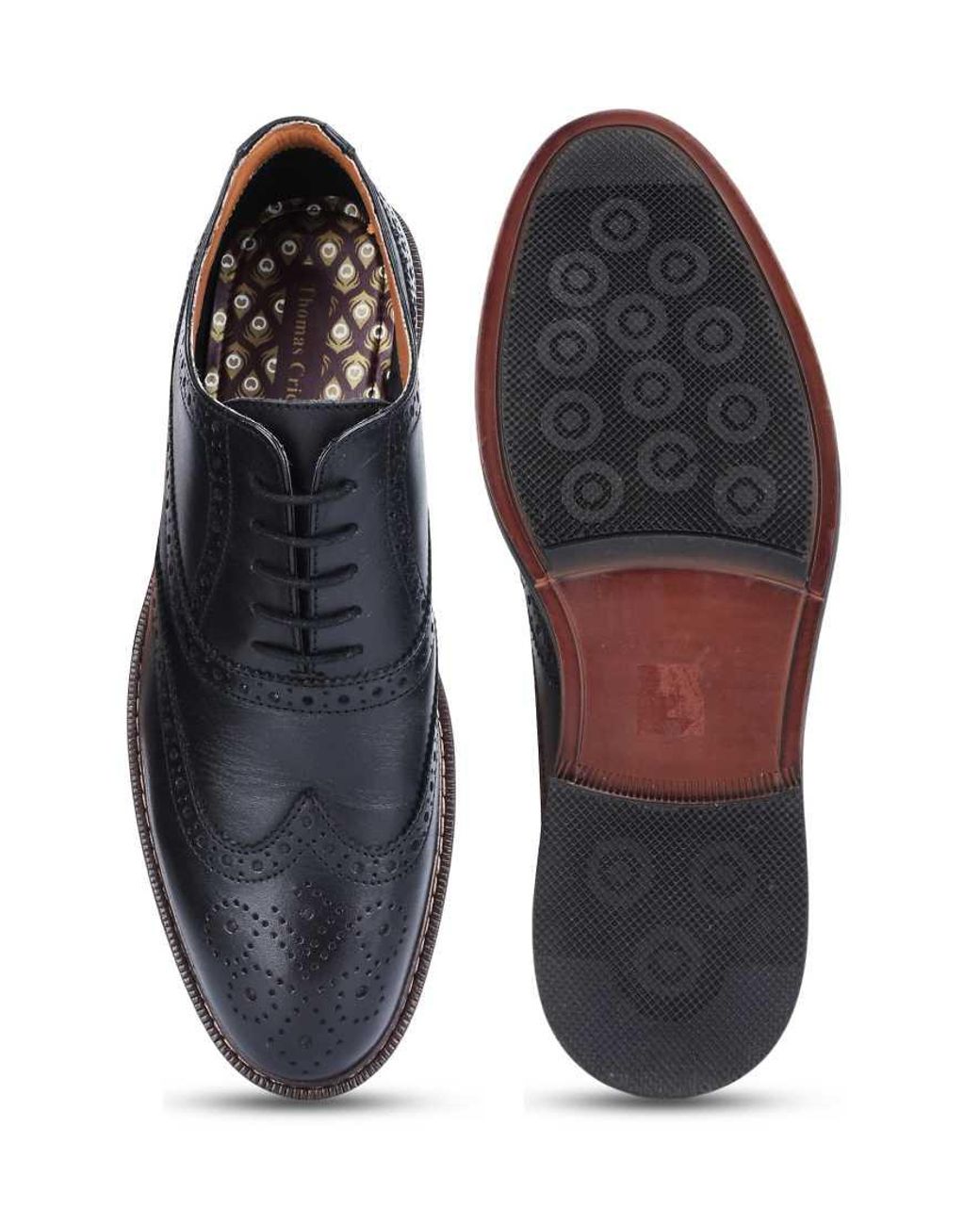 Thomas Crick Brown 'Waldew' Leather Oxford Formal Lace-Up Shoes for men