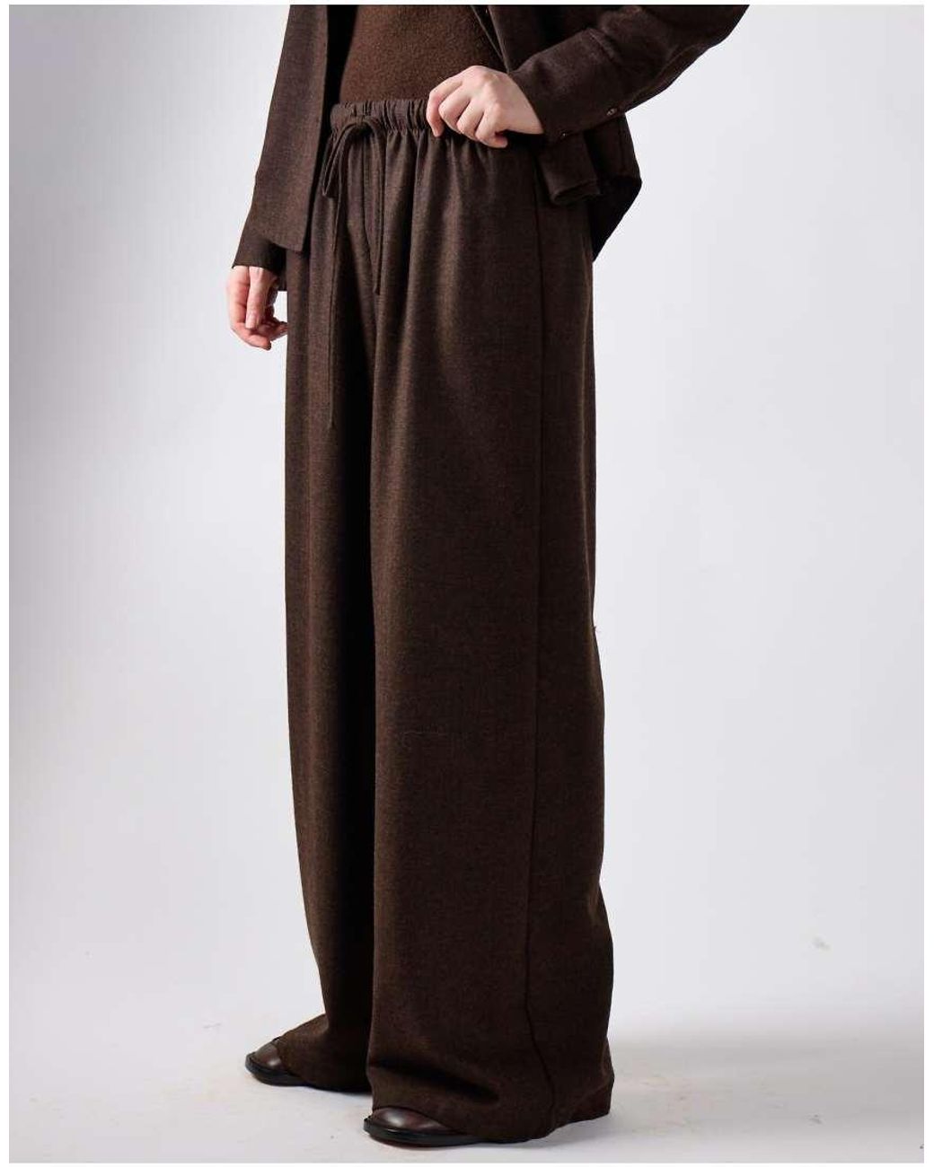 NARRATED Blue Drawstring Wide Leg Pants