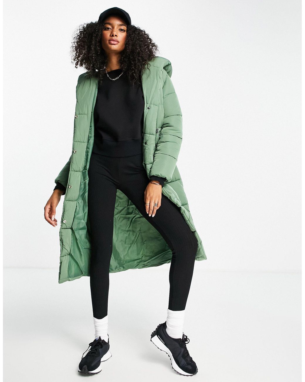 river island sage green coat