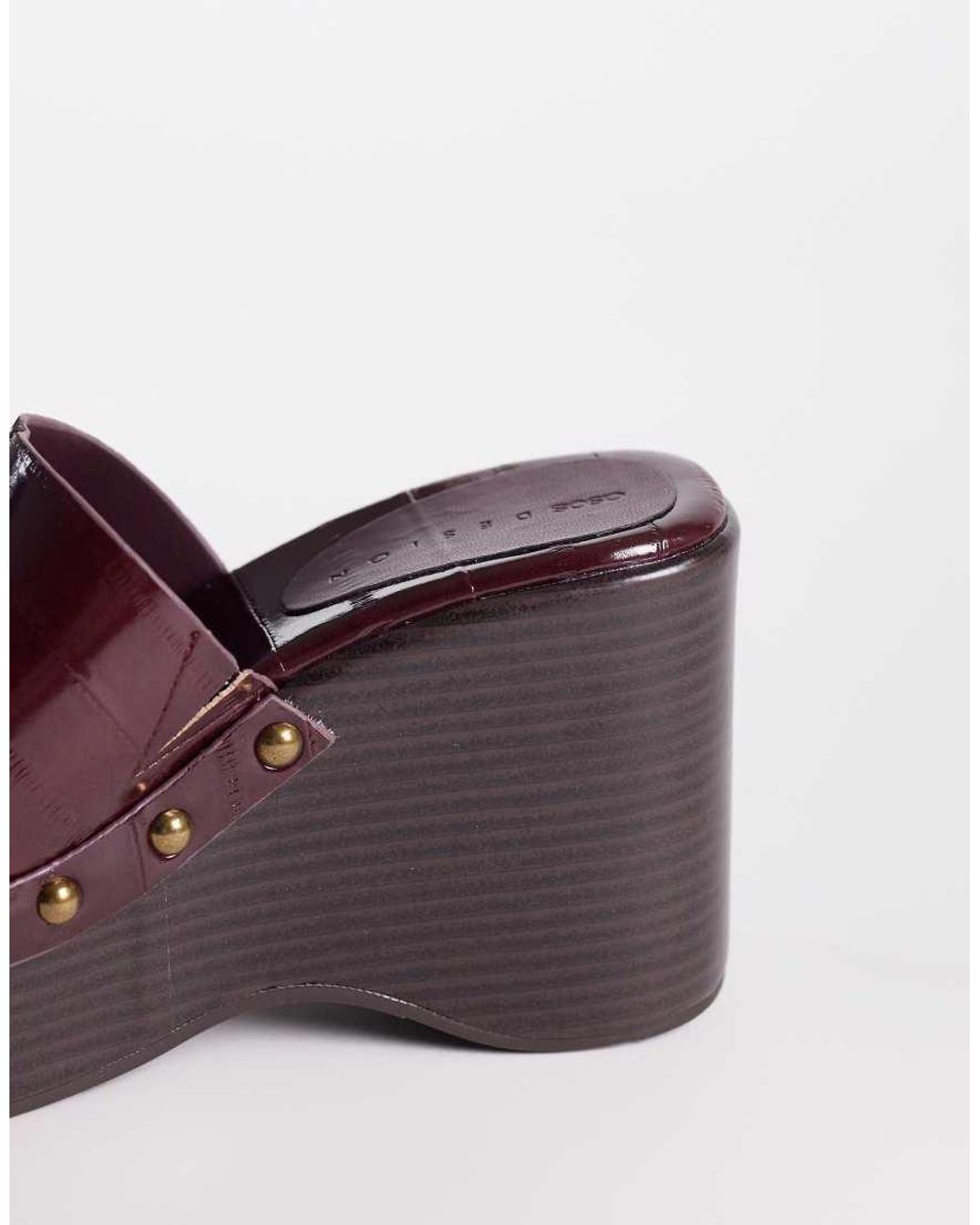 ASOS Purple Tara Eel Effect Wedges