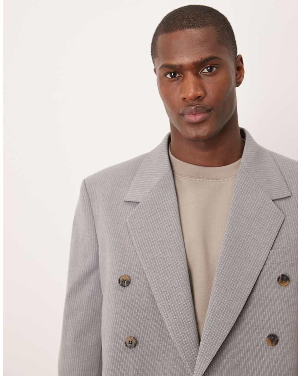 ASOS Gray Relaxed Suit Jacket for men