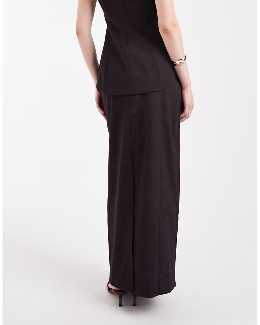 ASOS Blue Tailored Maxi Skirt Co-Ord