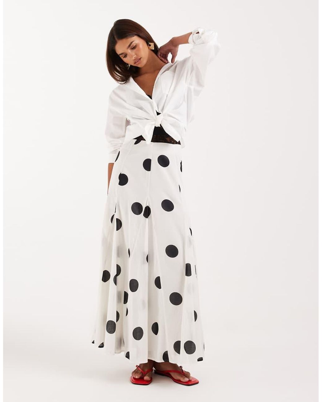 JJXX Red Jamie Oversized Poplin Shirt
