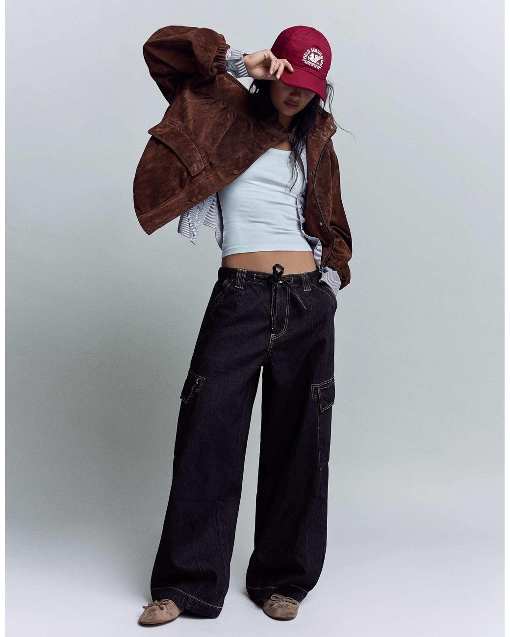 Bershka Black – fallschirm-cargojeans