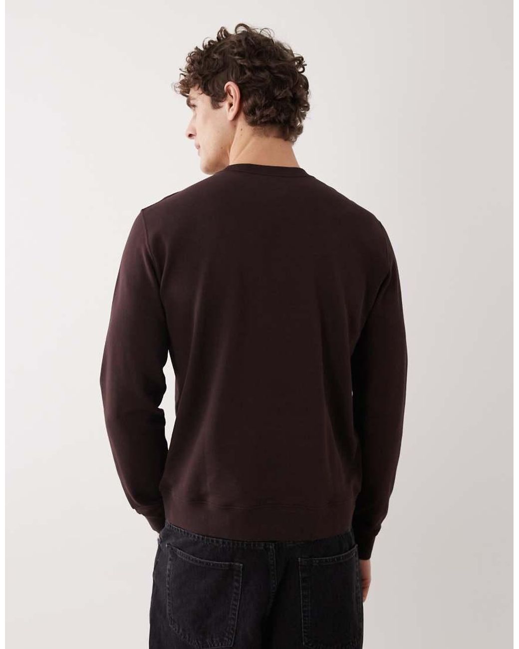 ARKET Blue Minimal Jersey Sweatshirt With Crew Neck for men