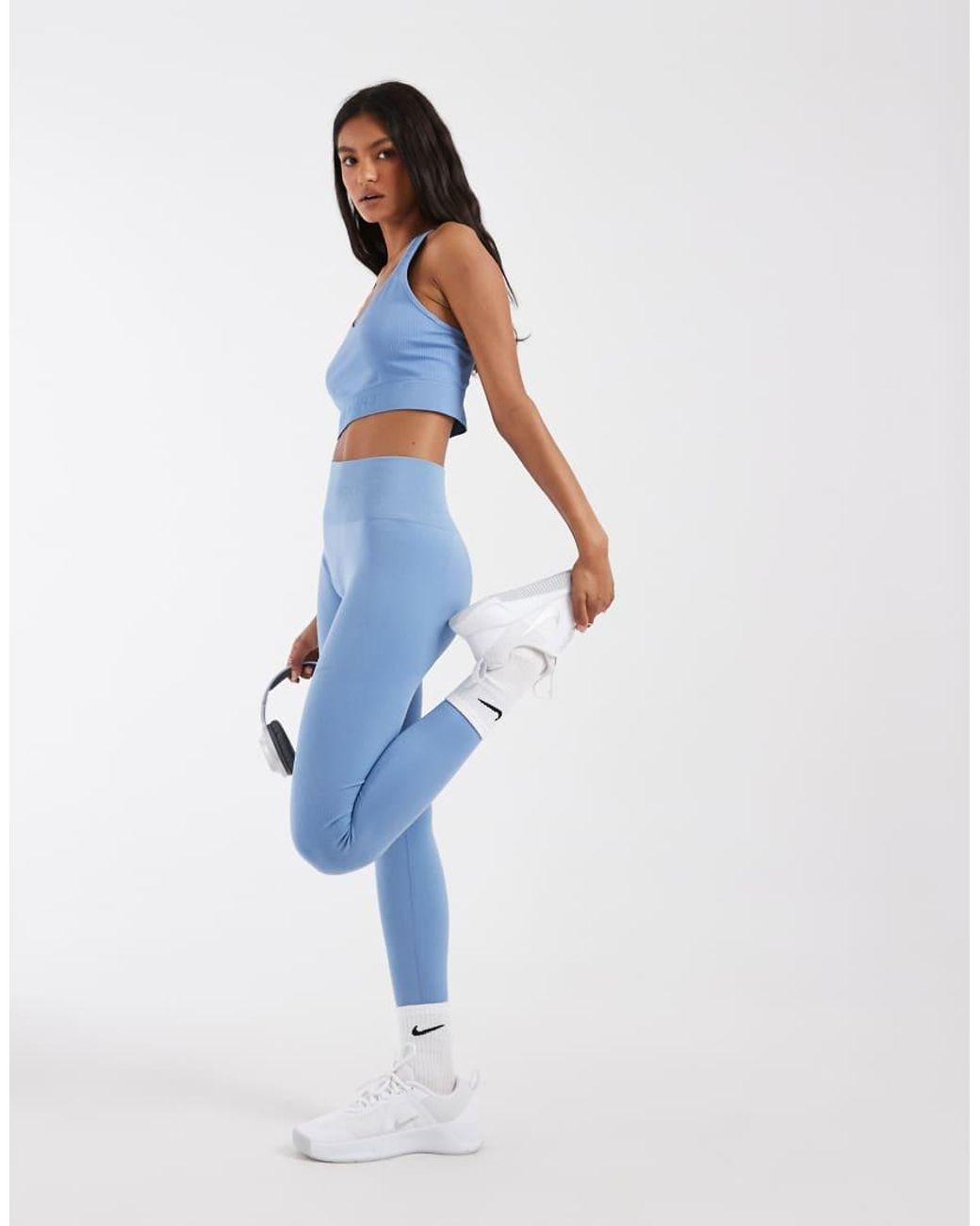 Nike Blue Pro Dri-Fit Seamless 7/8 Legging