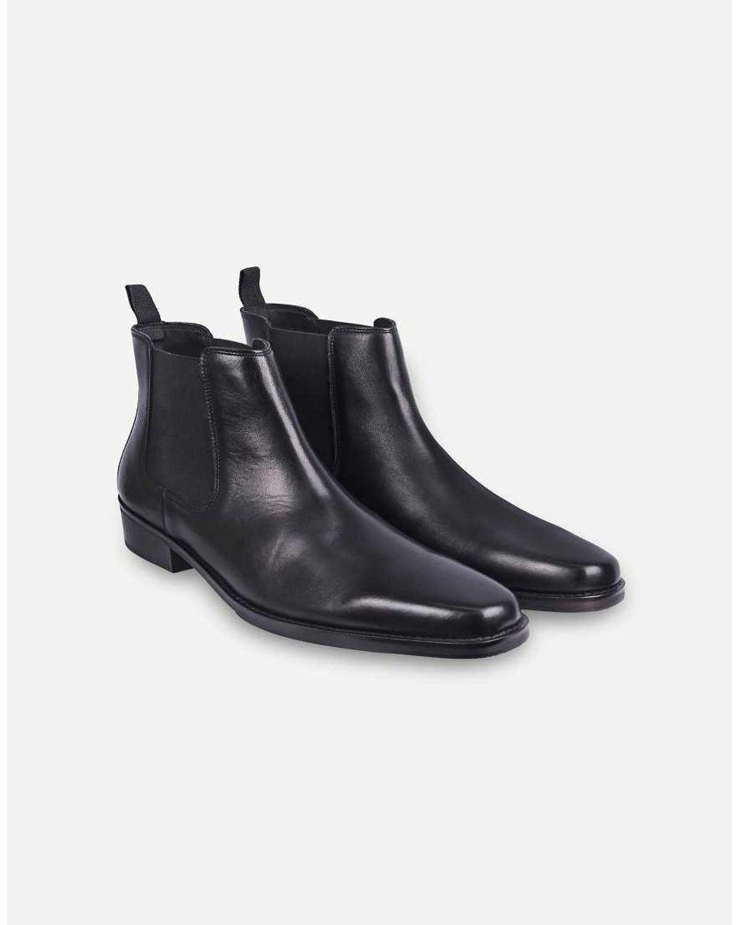 OFF THE HOOK Black Eastwood Leather Chelsea Boots for men
