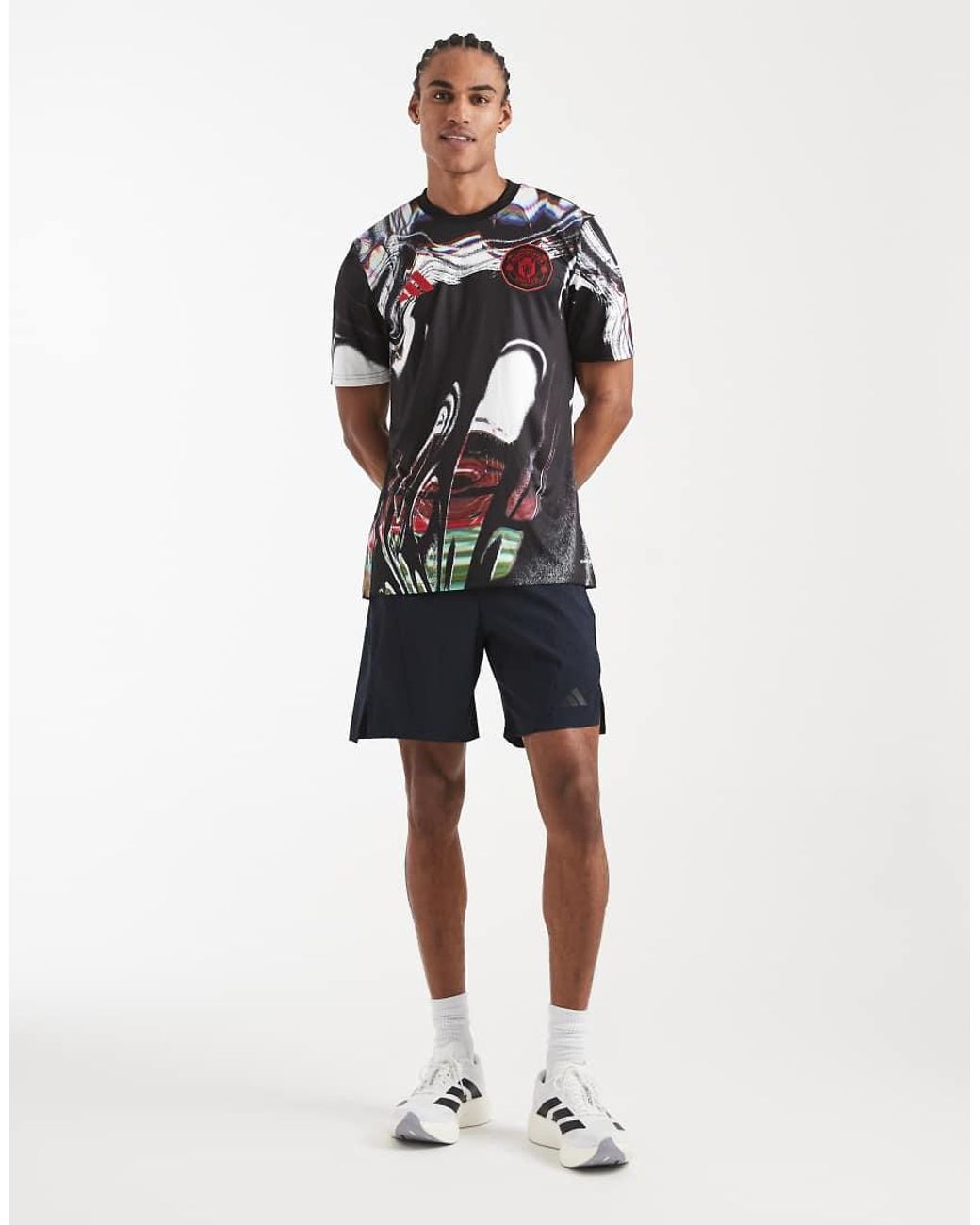 Adidas Originals Manchester United 25/26 Pre Match in het Blue voor heren