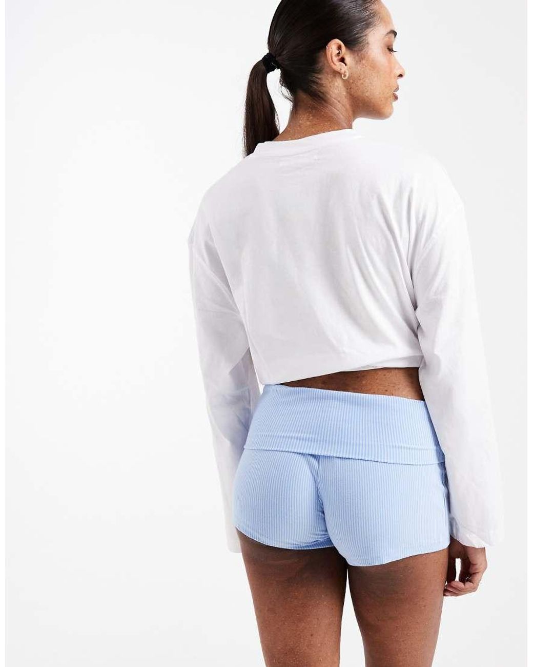 Cotton On White Sleep Ballad Katrina Stripe Shorts
