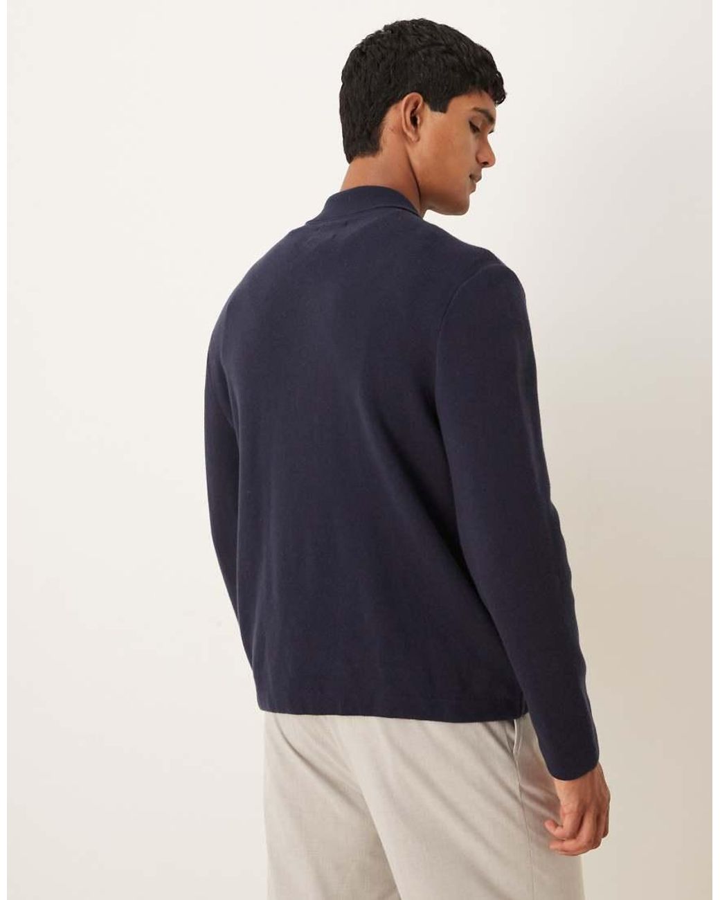 Abercrombie & Fitch Blue Full Zip Shacket for men