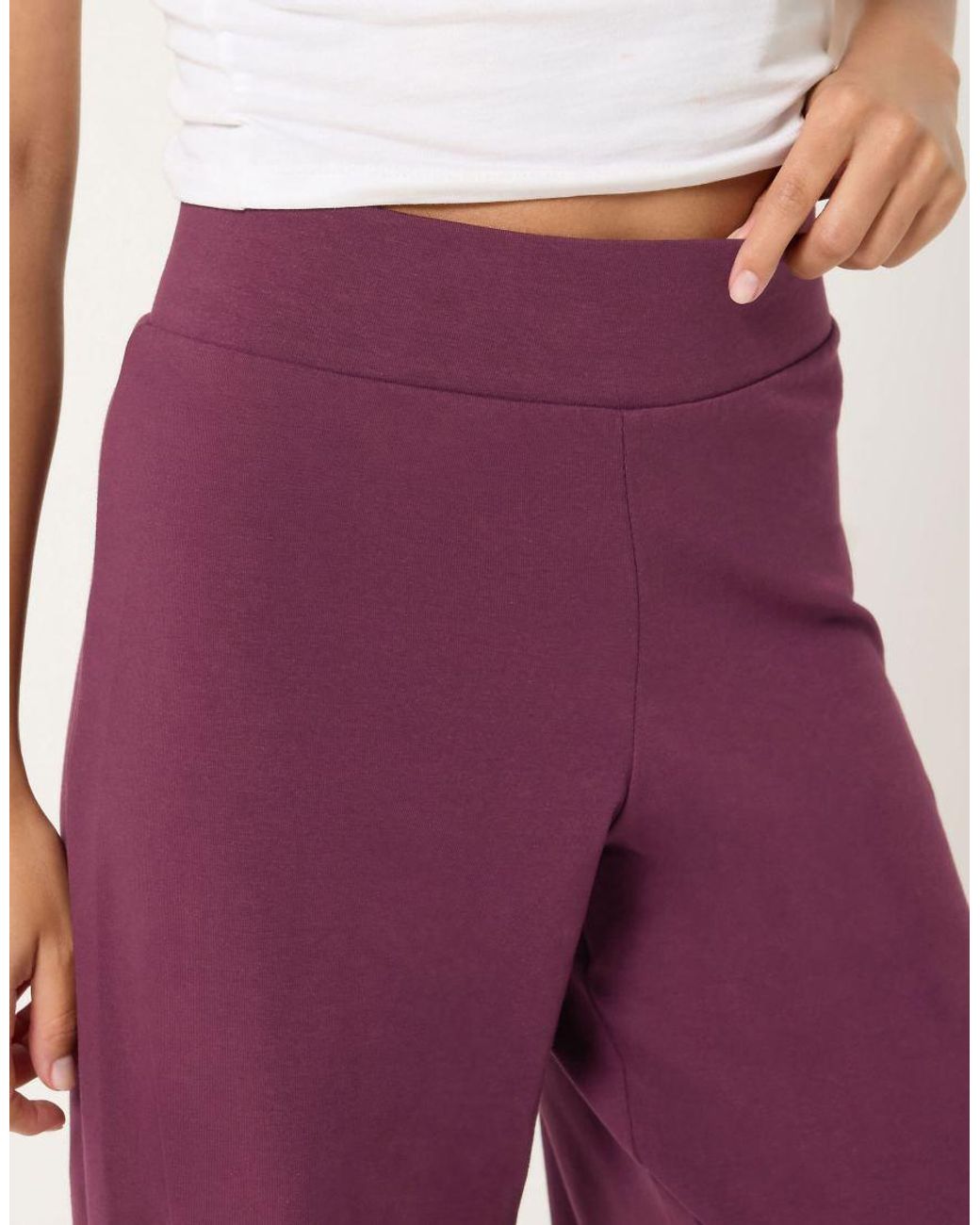 PixieGirl Purple Petite Wide Leg Yoga Pants