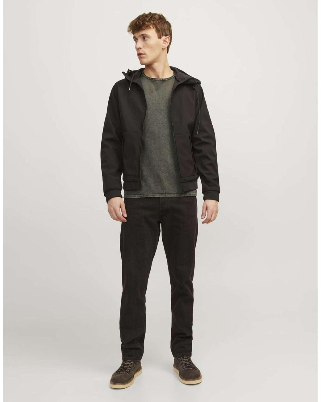 Jack & Jones Leo strickpullover mit rundhalsausschnitt in Green für Herren