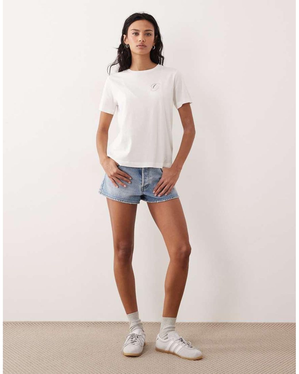 Gant White Small Logo Fitted T-shirt