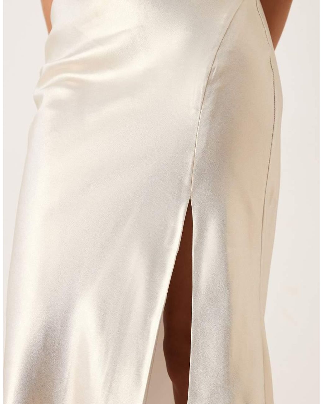 True Decadence Natural Tie Back Midi Dress