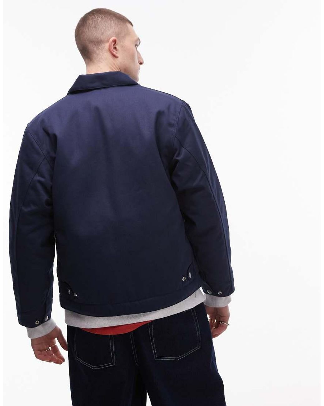 Carhartt Blue Module Script Zip Up Jacket for men