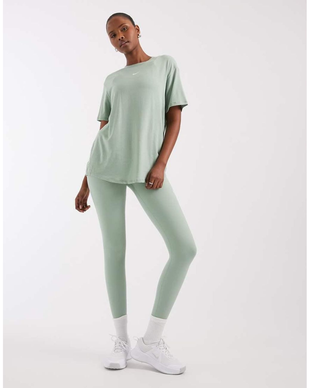 Nike Green One Dri-Fit Relaxed Short Sleeve Top