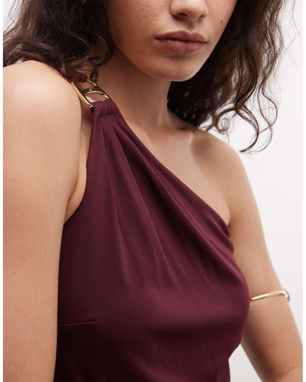 Ralph Lauren Red One Shoulder Maxi Dress