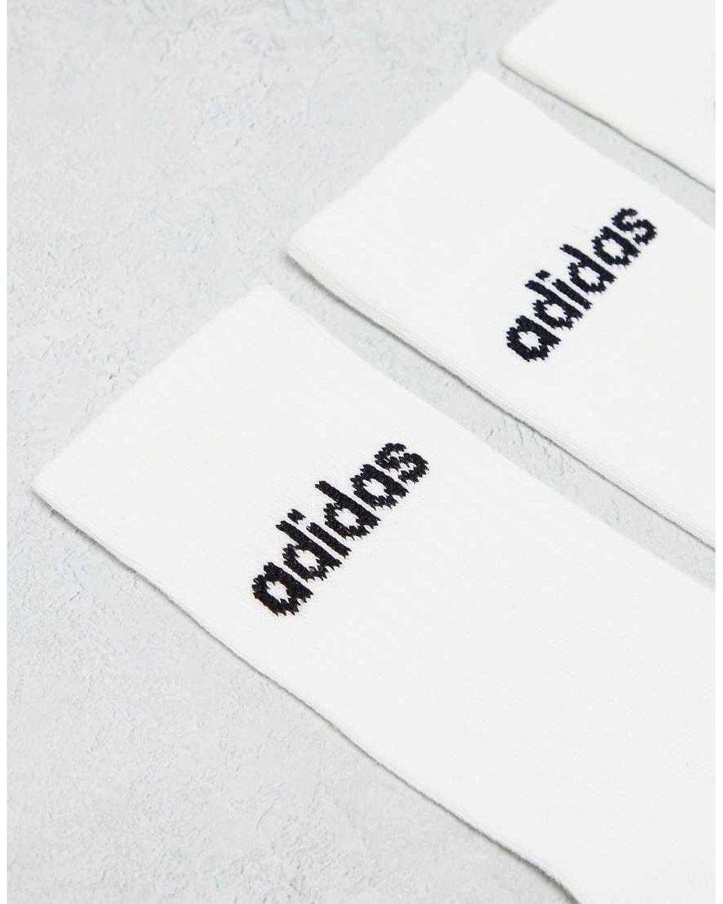 Adidas Originals Gray Adidas Training 3-Pack Linear Logo Crew Socks