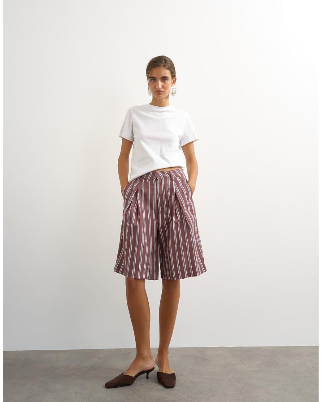 TOPSHOP Red Longline Bermuda Short