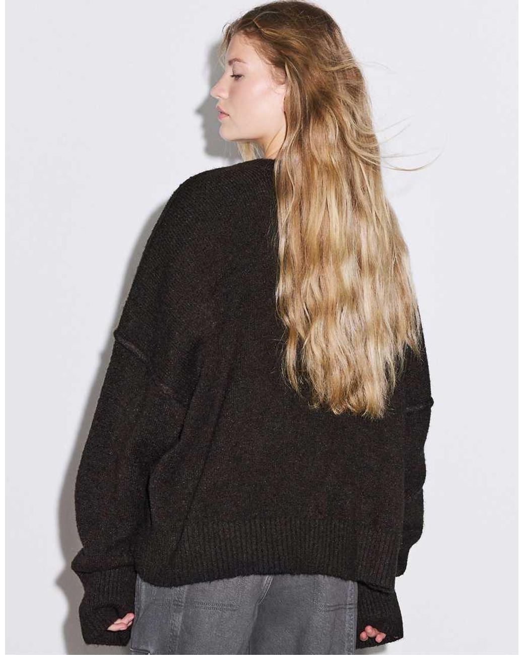 Stradivarius Brown Round Neck Knit Jumper