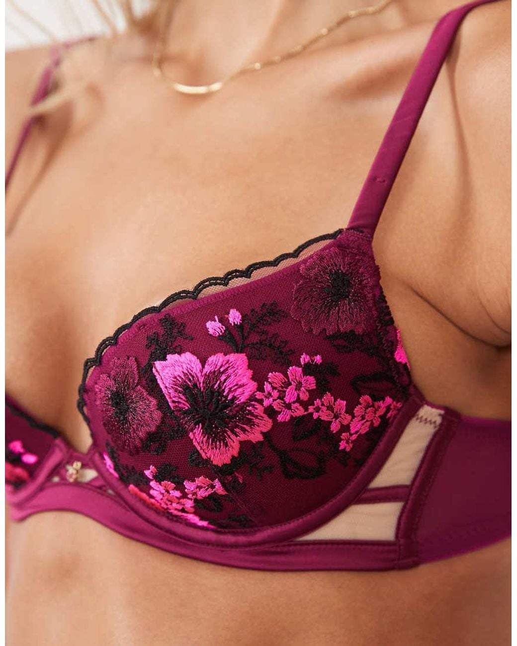 Ann Summers Red Enchanted Tease Padded Plunge Bra