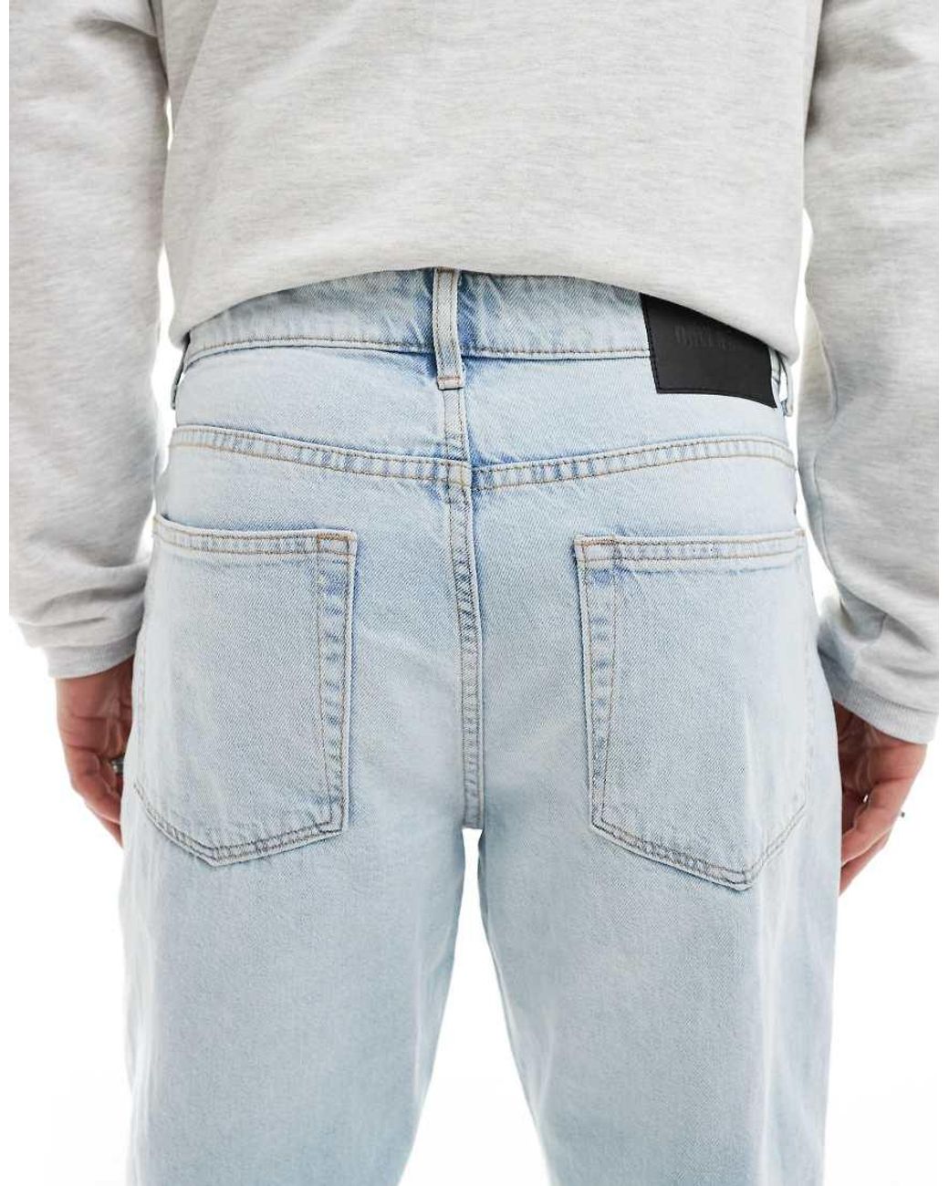 Only & Sons White Edge Straight Jeans for men