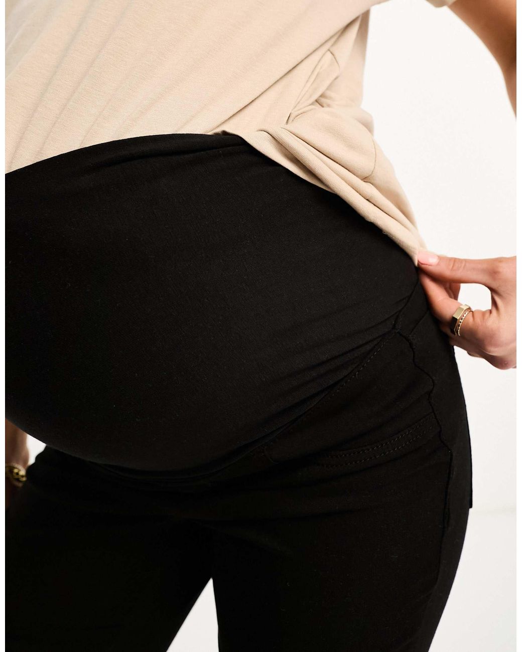 Mama.licious White Mamalicious Maternity jegging With Over The Bump Band