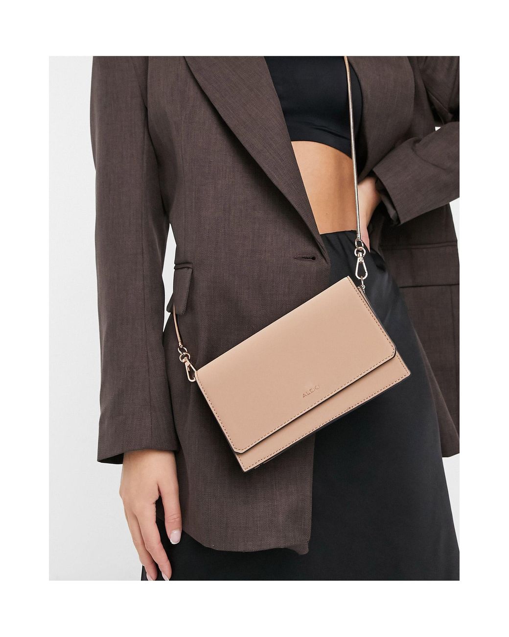 ALDO Telopea Cross Body Bag With Chain Strap in Natural Lyst