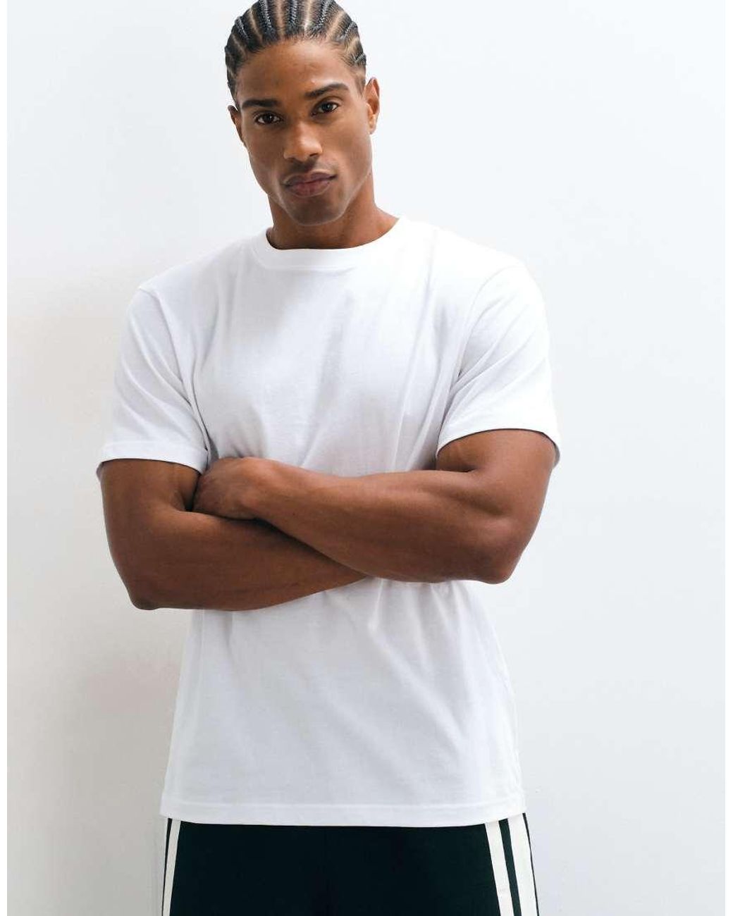 ASOS White Regular T-shirt With Bubble Text Graphic for men