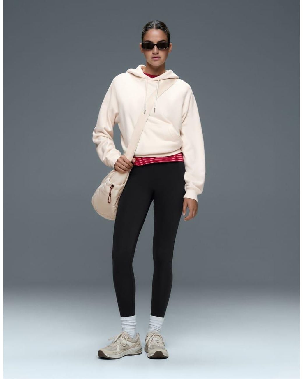 Oysho Black Compressive Raise Up Ankle-Length Leggings