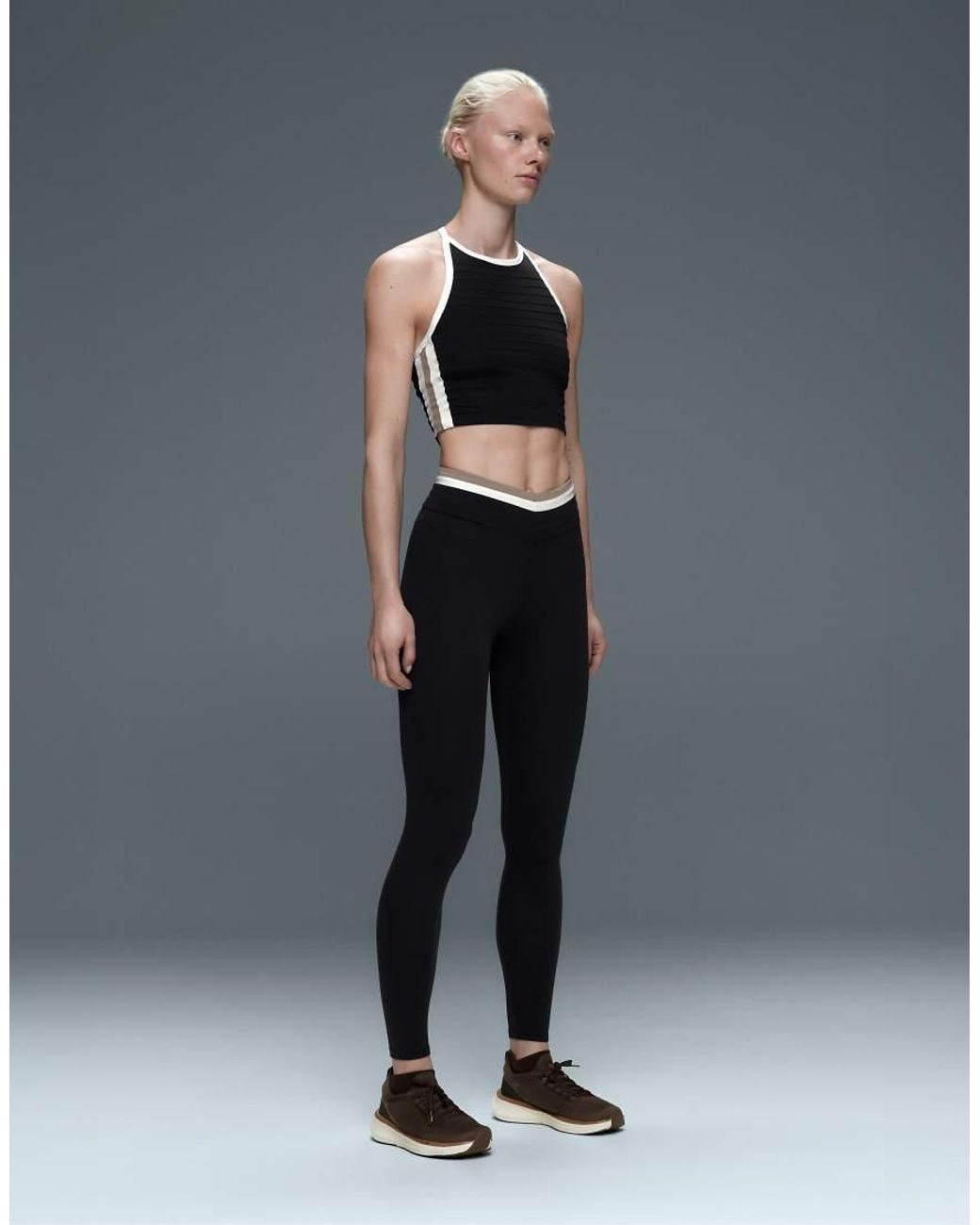 Oysho Gray Comfortlux Contrast Piping Tank Top (Top)