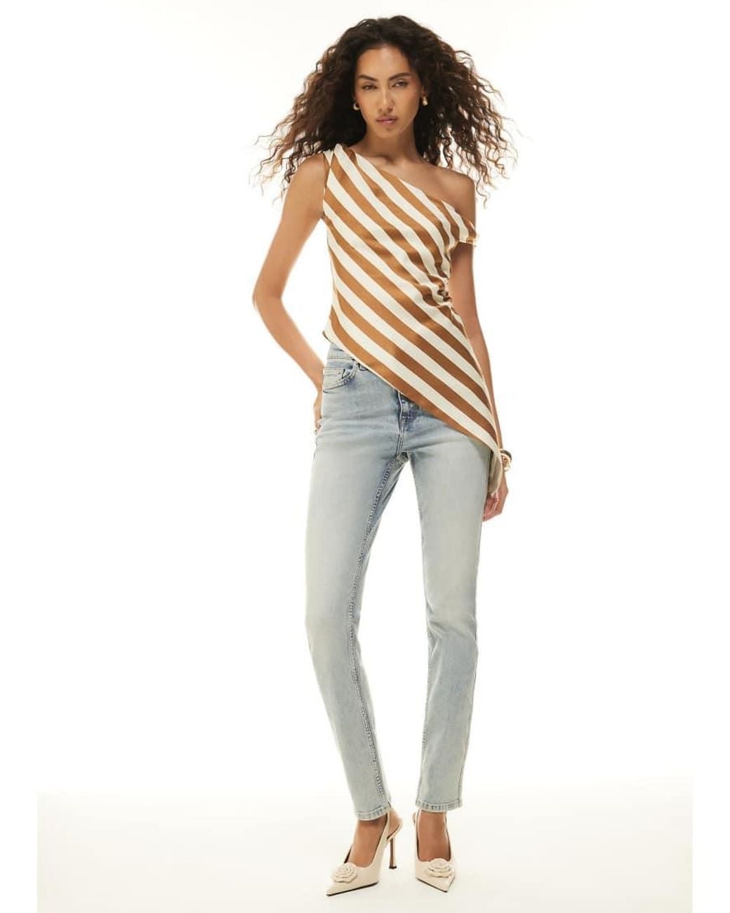 River Island Natural Cigarette Skinny Jeans
