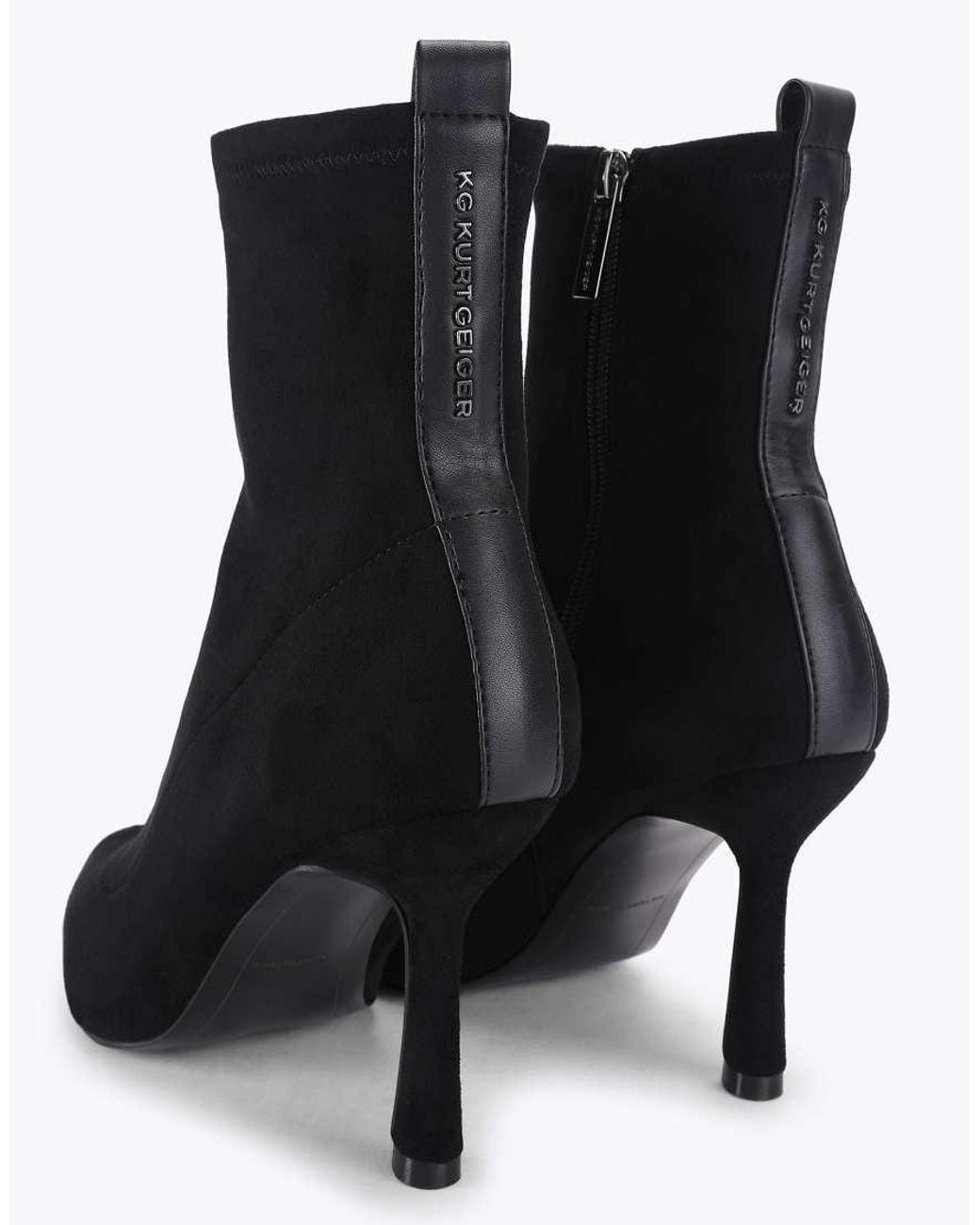 KG by Kurt Geiger Black Adina Mid Ankle Boots
