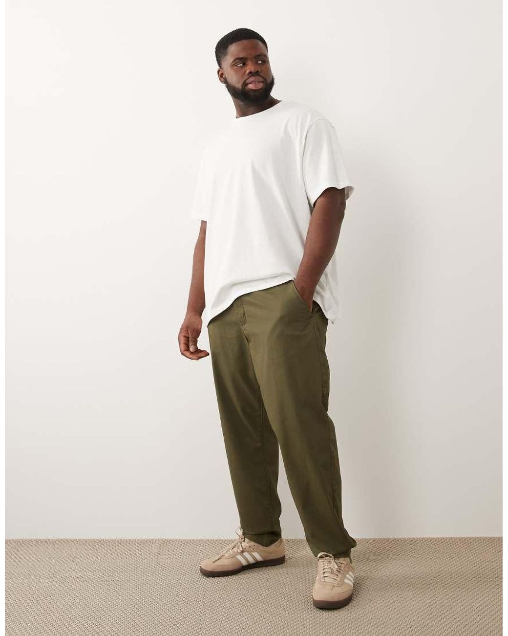 ASOS Natural Tapered Fit Chinos for men