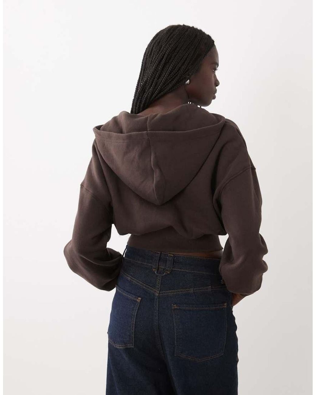 Cotton On Brown Oversized Zip Through Hoodie