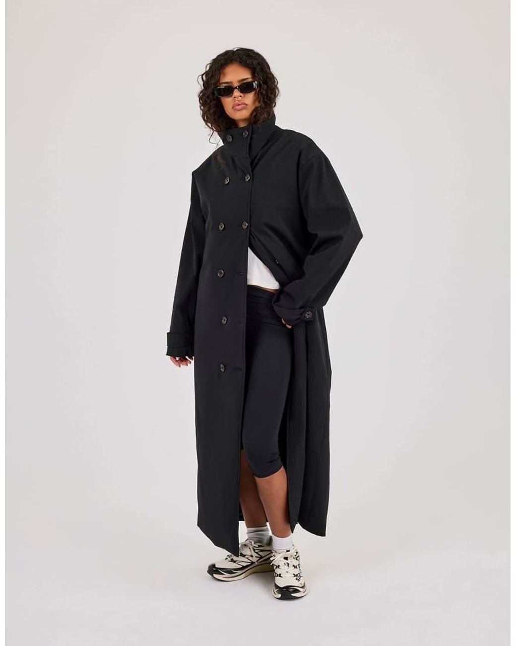 CERNUCCI Blue Nylon Trench Coat