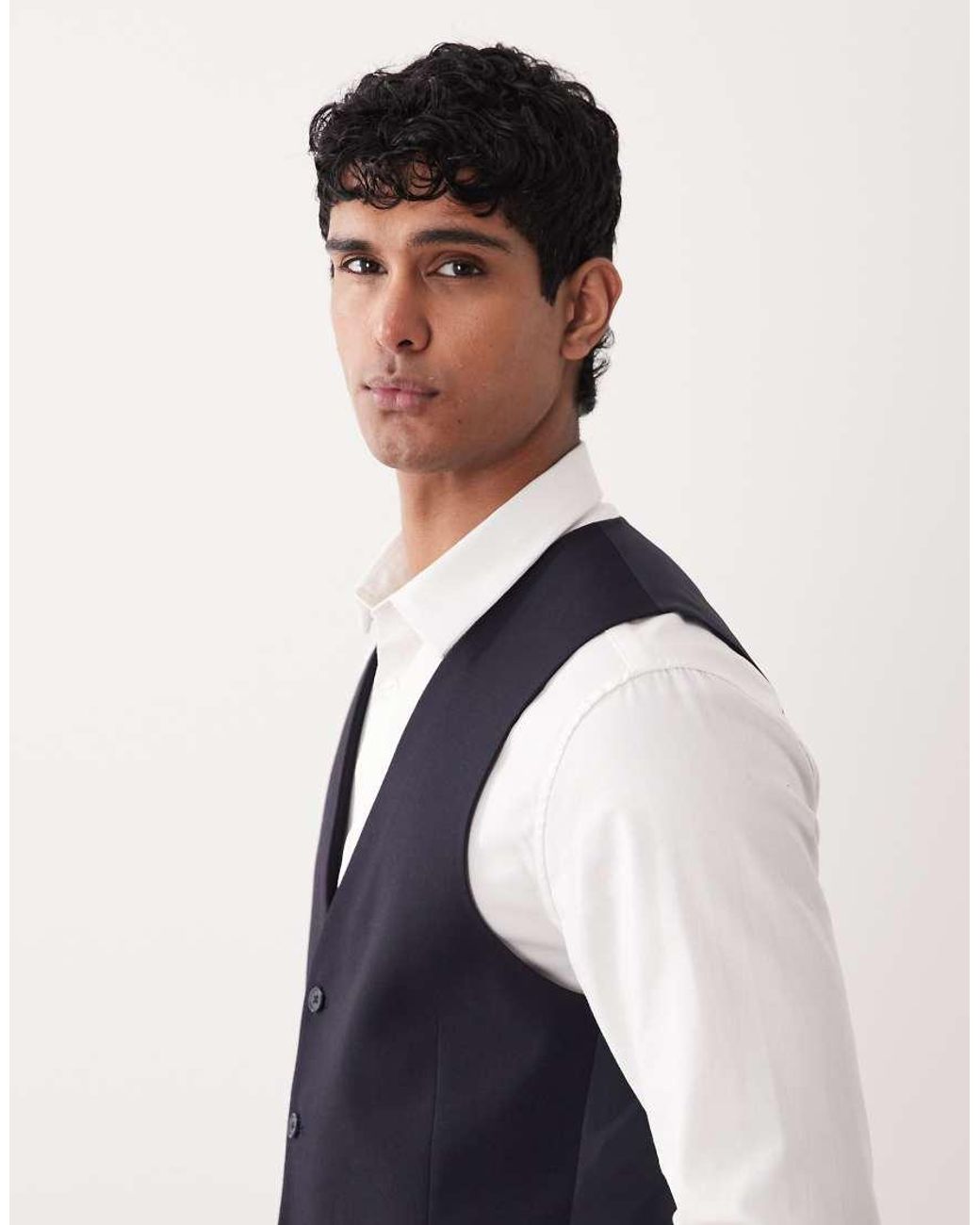 ASOS Blue Skinny Suit Waistcoat for men