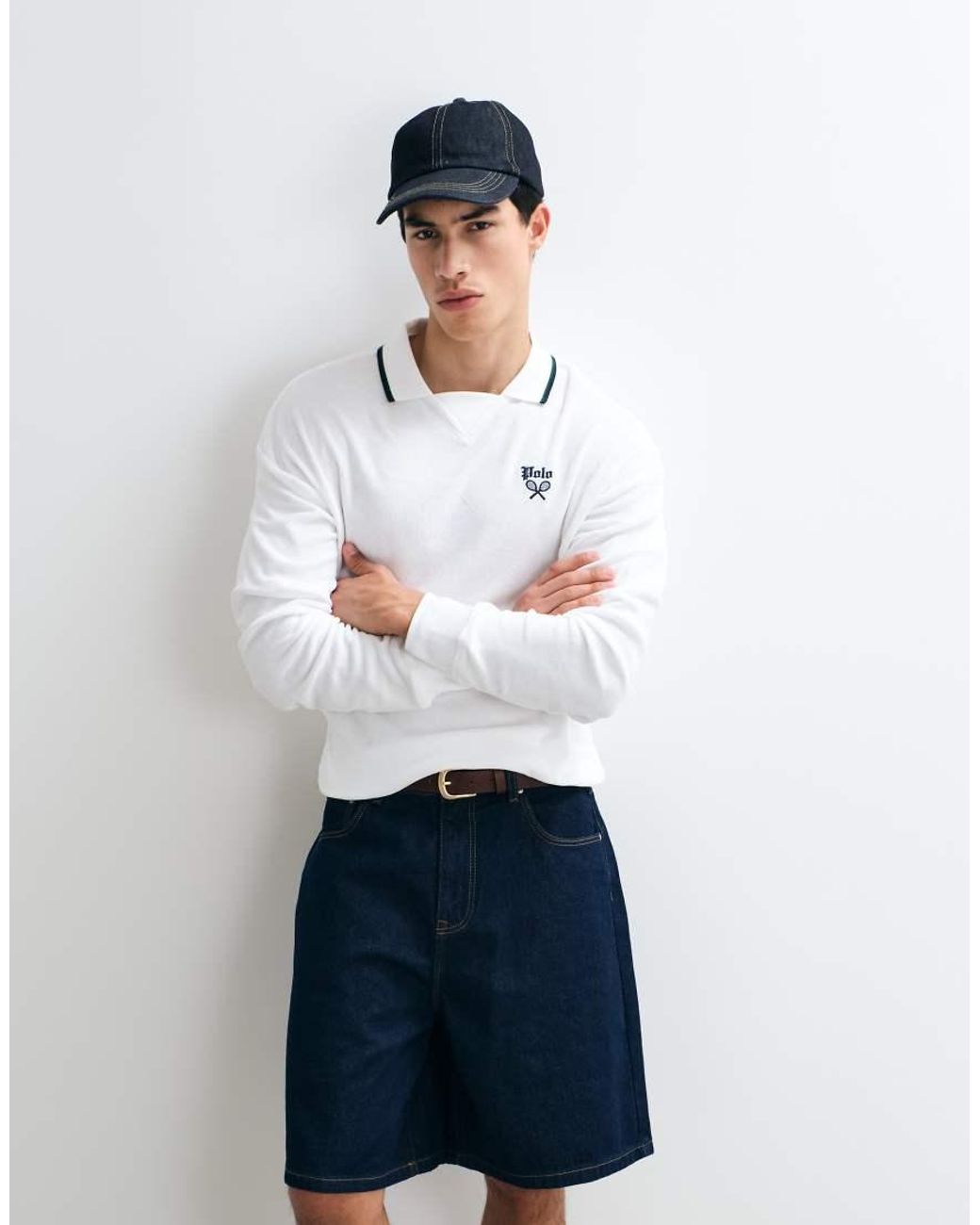 Polo Ralph Lauren White Longsleeve Knit Relaxed Sweatshirt for men