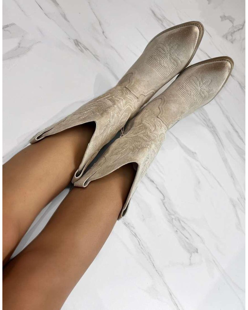 GIA STUDIOS Natural Cowboy Western Boots