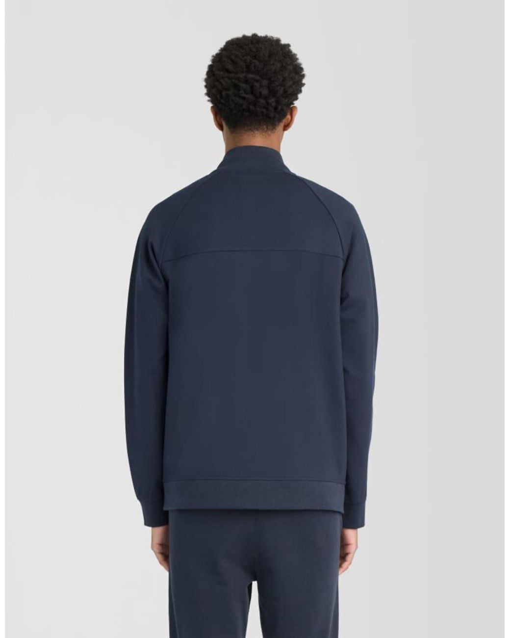 Lyle & Scott Blue Mid Layers Fly Fleece Track Jacket for men