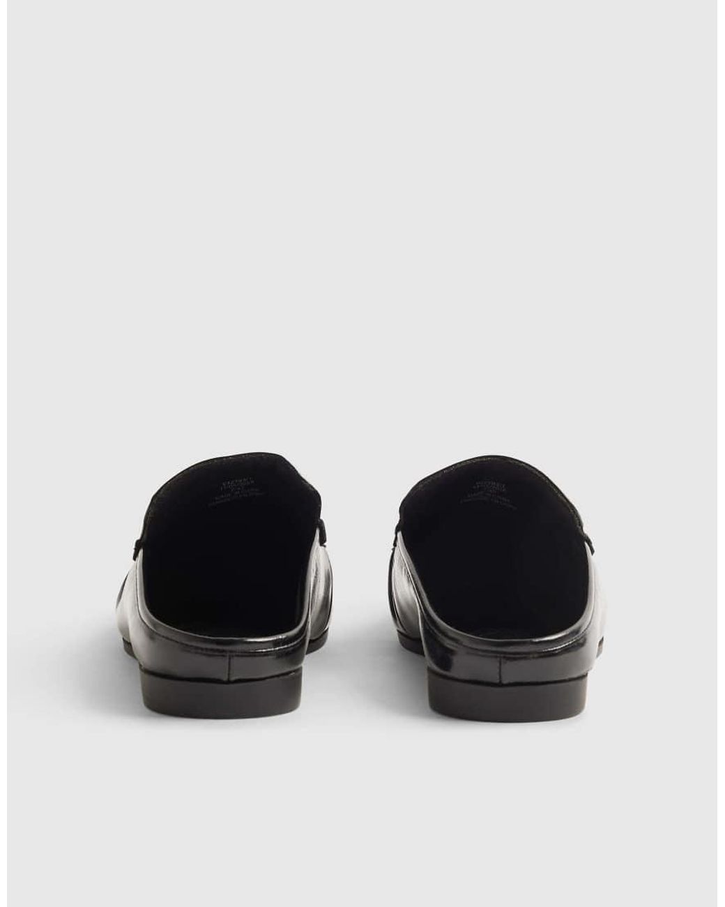 River Island White Backless Ruched Loafer