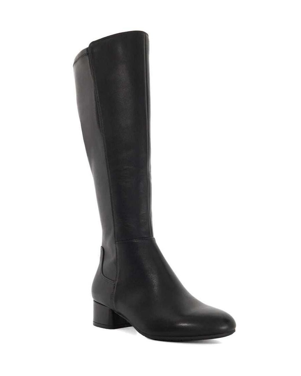 Dune Black Wide Fit Tayla Boot Shoe