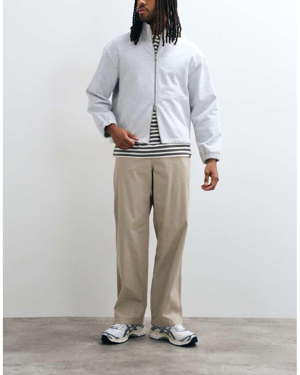 Jack & Jones Gray Loose Fit Chino for men