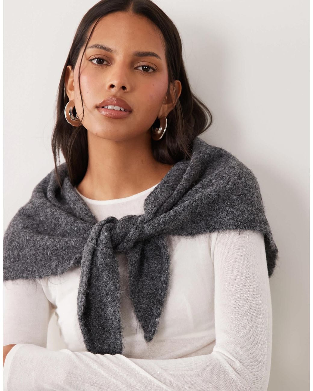ASOS Gray Large Triangle Scarf