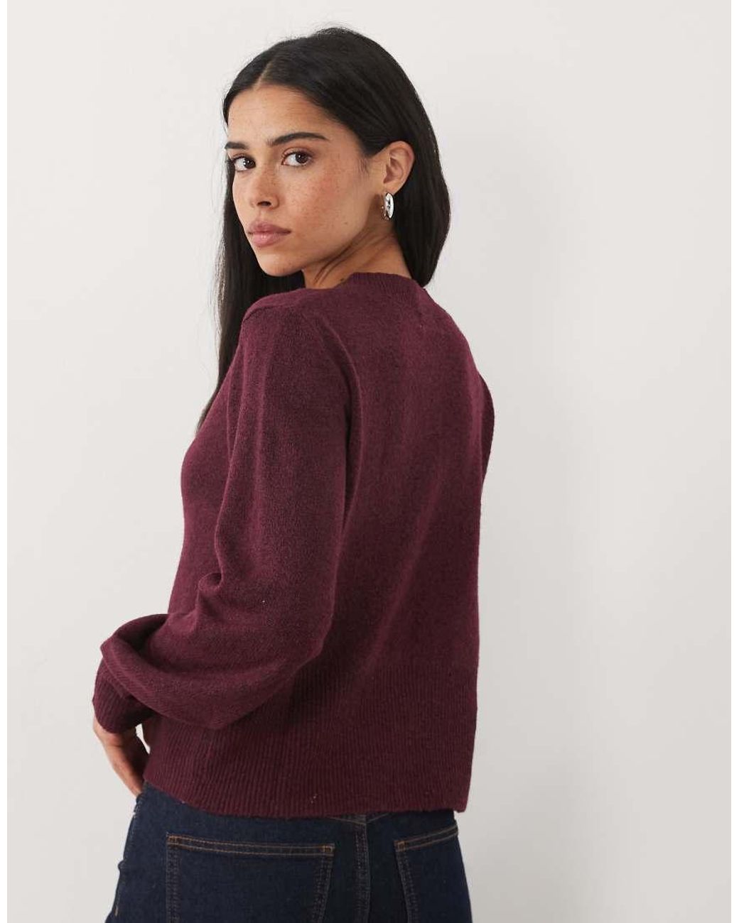Jdy Red Knitted Cardigan