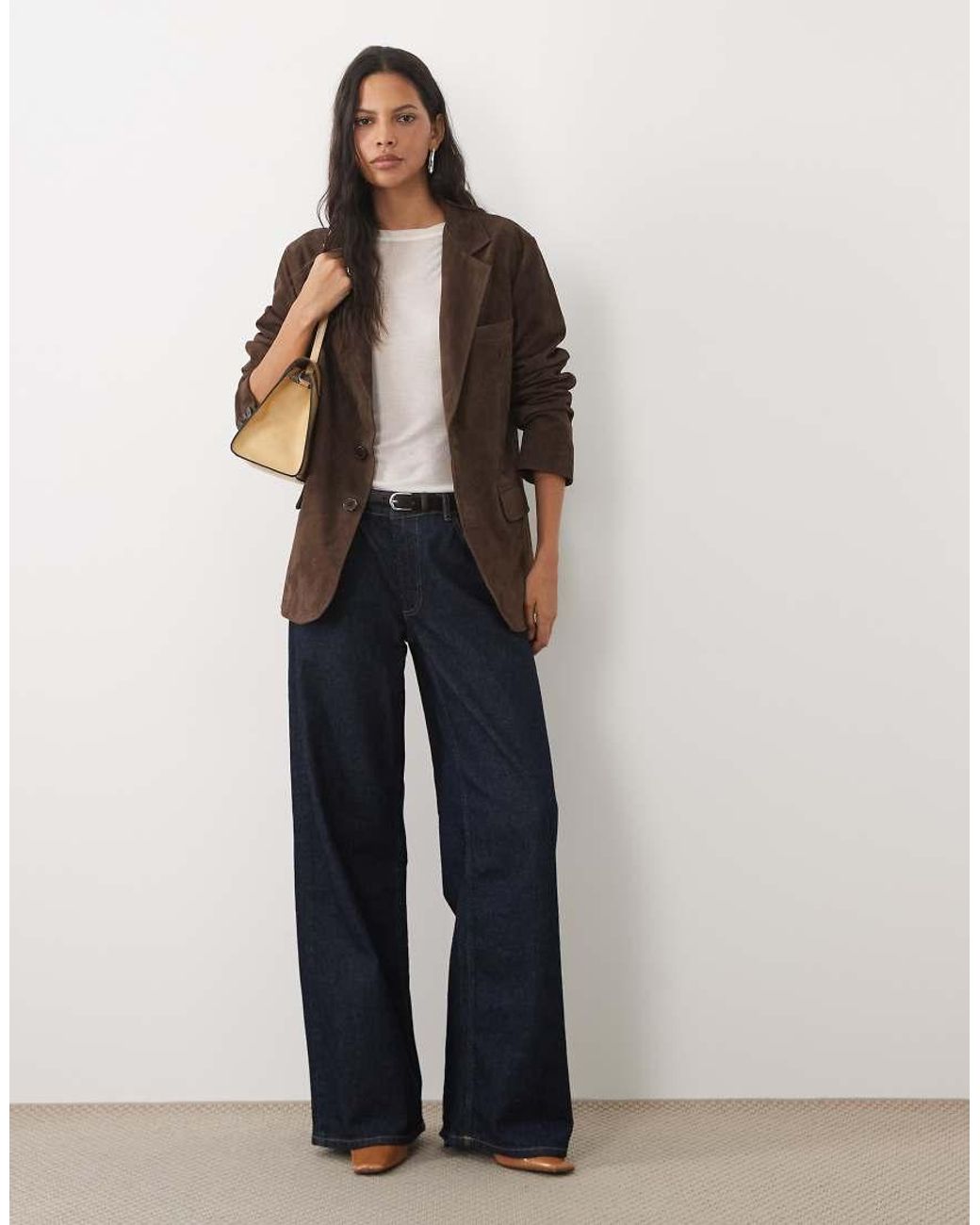 Barney's Originals Brown Goat Suede Blazer Jacket