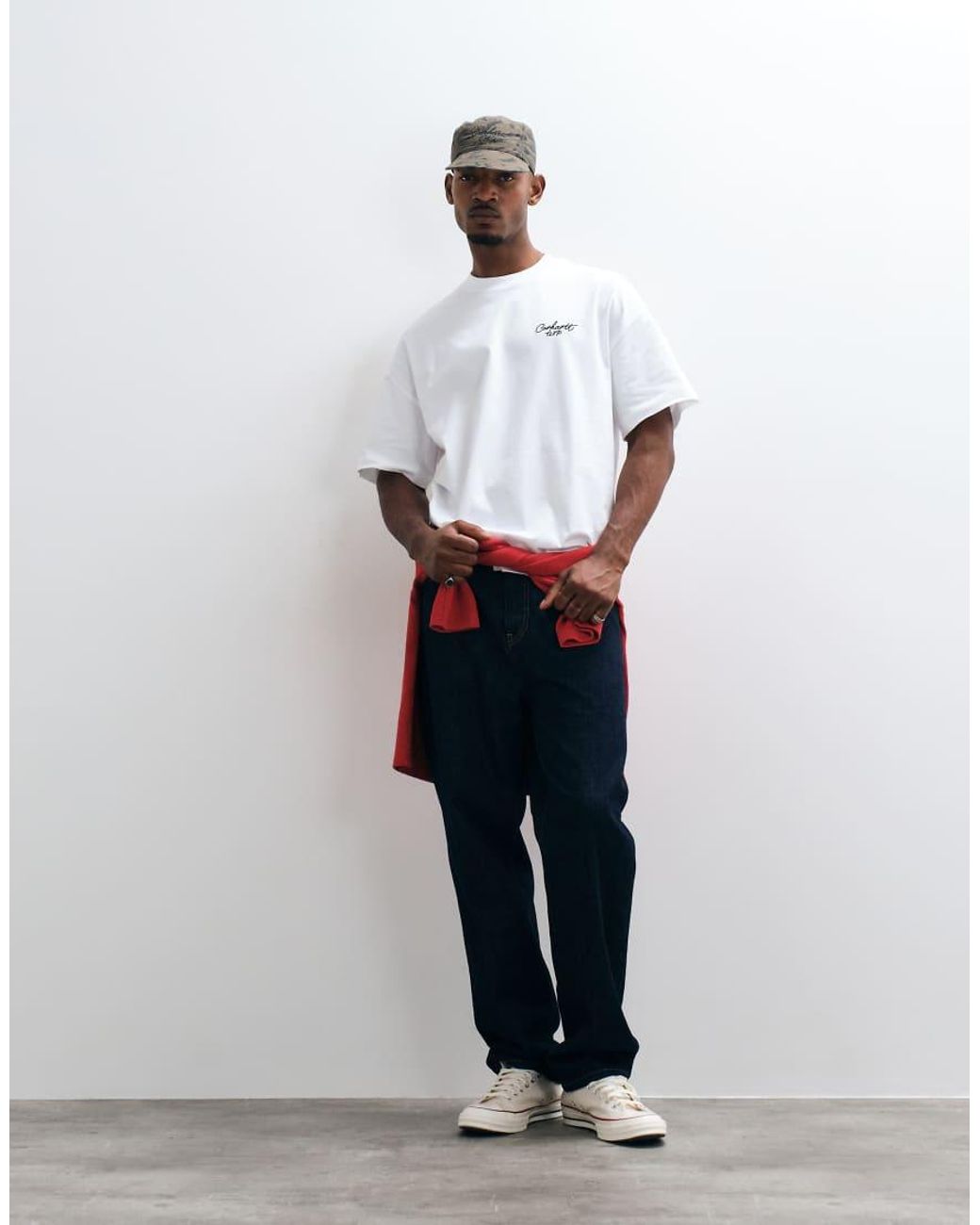 Carhartt White Signature Script Relaxed Fit T-shirt for men