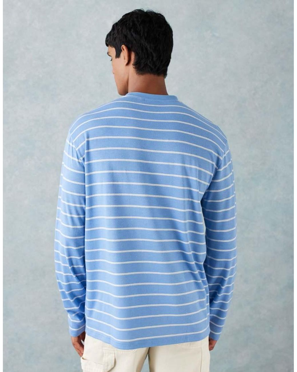 ASOS Blue Relaxed Long Sleeve T-shirt for men