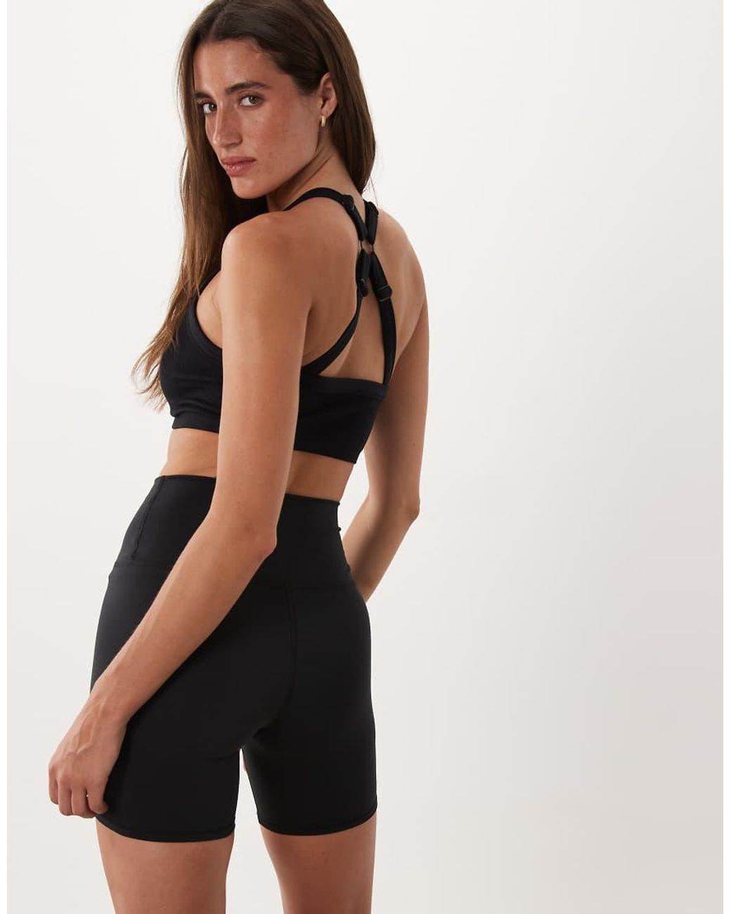 New Balance Black High Rise 6 Inch Legging Shorts